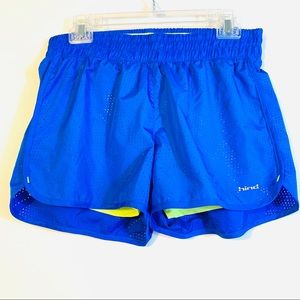 Hind Running Shorts. Women’s Z M. Blue/Green